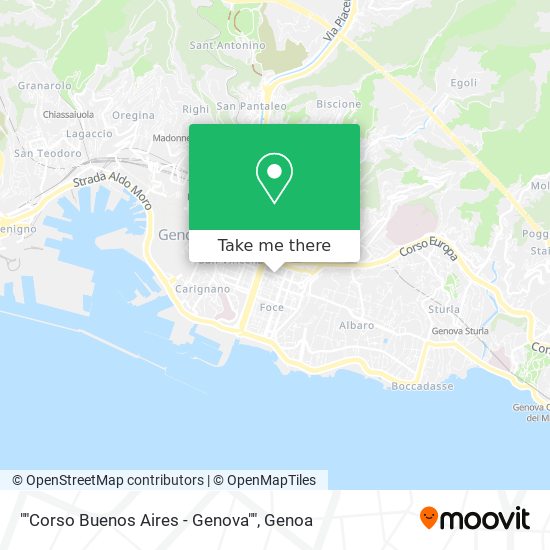""Corso Buenos Aires - Genova"" map