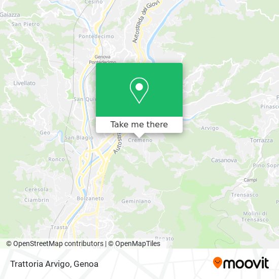 Trattoria Arvigo map