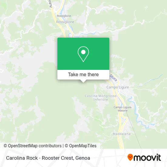 Carolina Rock - Rooster Crest map