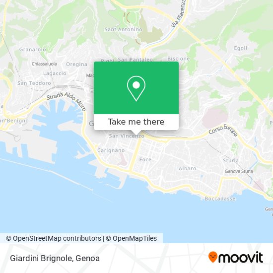 Giardini Brignole map