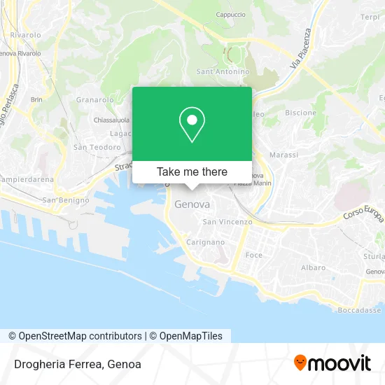 Drogheria Ferrea map