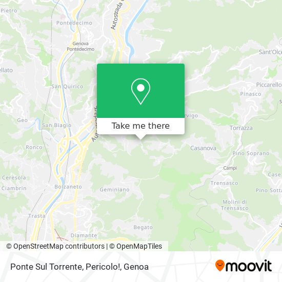 Ponte Sul Torrente, Pericolo! map