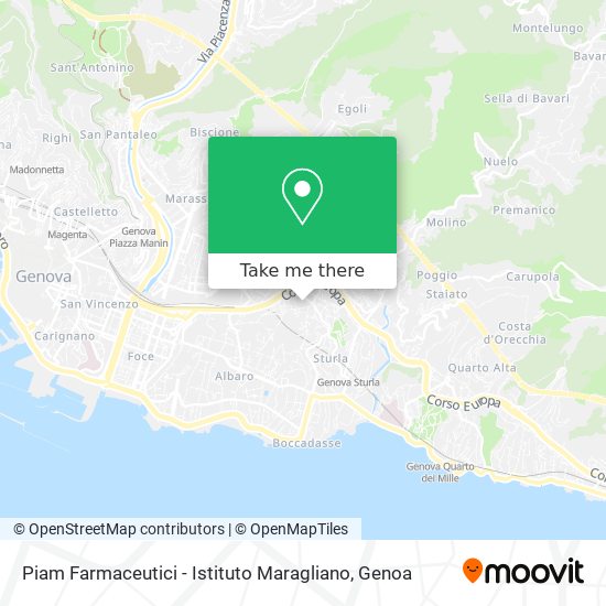 Piam Farmaceutici - Istituto Maragliano map