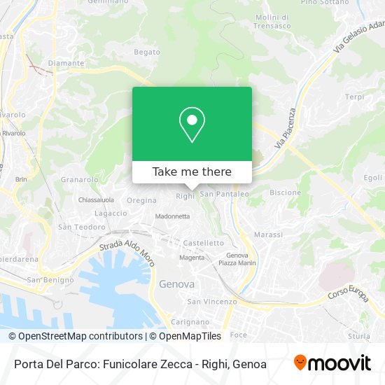 Porta Del Parco: Funicolare Zecca - Righi map