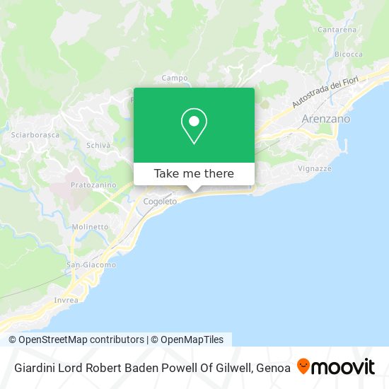Giardini Lord Robert Baden Powell Of Gilwell map