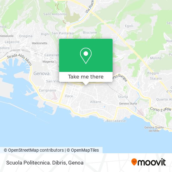 Scuola Politecnica. Dibris map