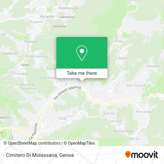 Cimitero Di Molassana map