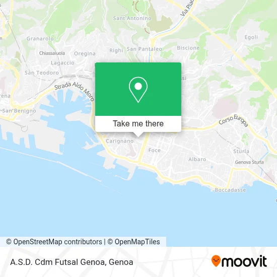 A.S.D. Cdm Futsal Genoa map