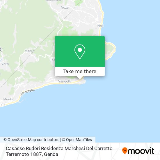 Casasse Ruderi Residenza Marchesi Del Carretto Terremoto 1887 map