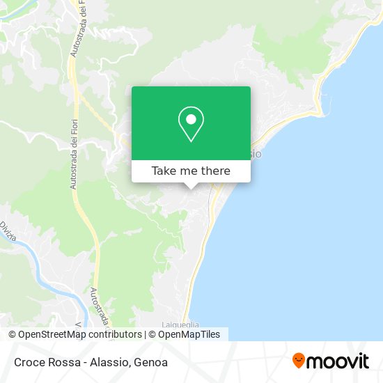Croce Rossa - Alassio map