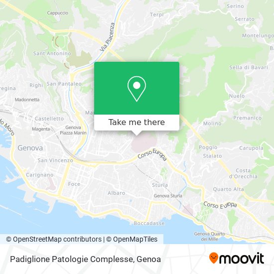 Padiglione Patologie Complesse map