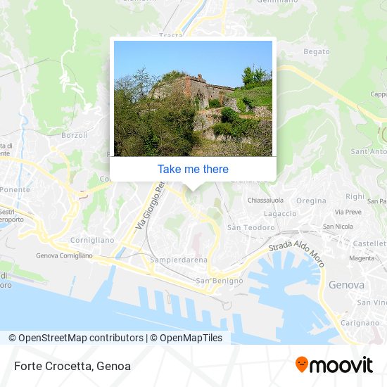 Forte Crocetta map