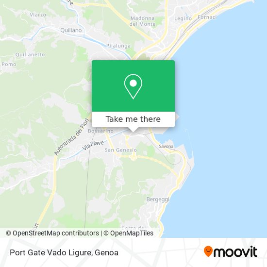 Port Gate Vado Ligure map