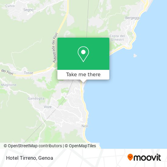 Hotel Tirreno map