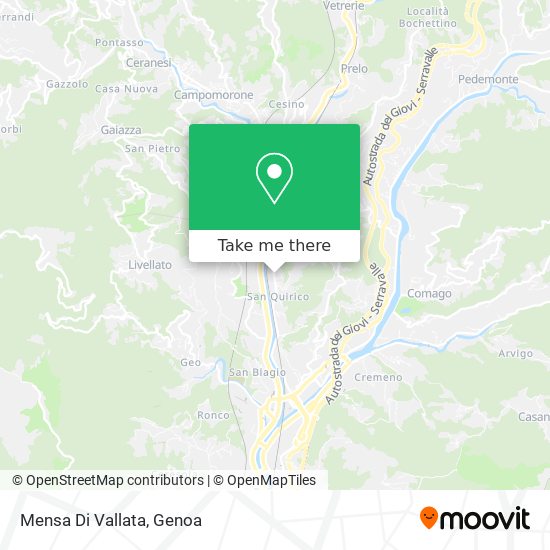 Mensa Di Vallata map