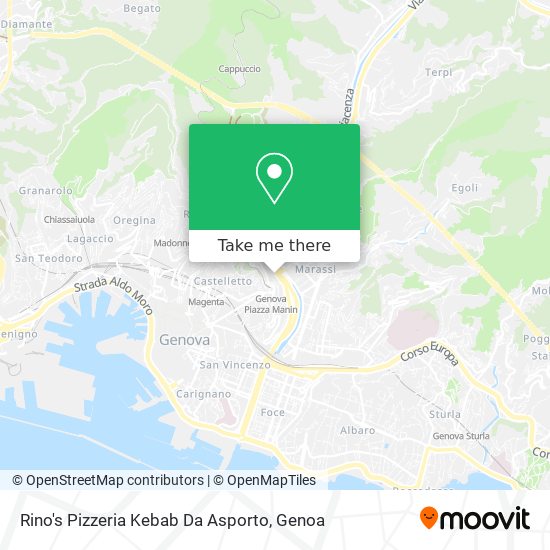 Rino's Pizzeria Kebab Da Asporto map