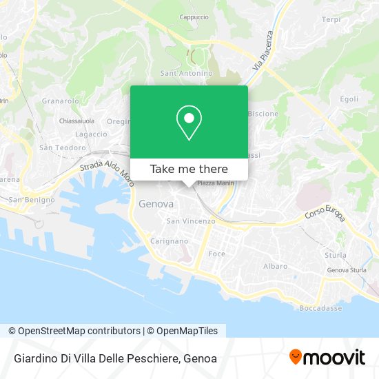 Giardino Di Villa Delle Peschiere map