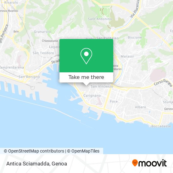 Antica Sciamadda map