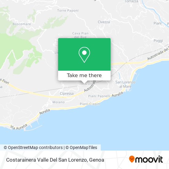 Costarainera Valle Del San Lorenzo map
