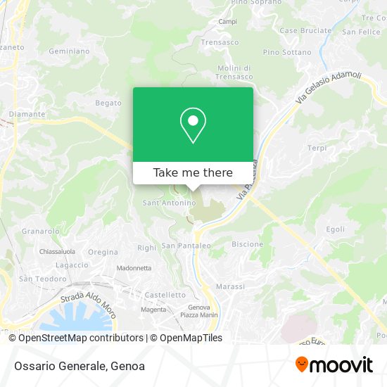 Ossario Generale map