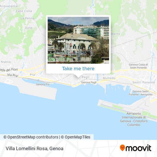 Villa Lomellini Rosa map