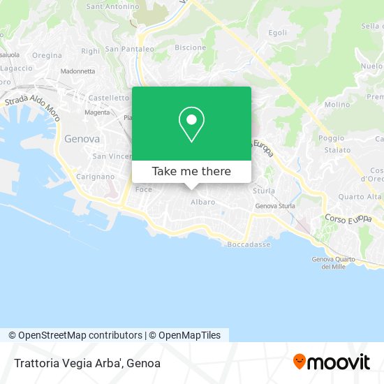 Trattoria Vegia Arba' map
