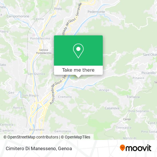 Cimitero Di Manesseno map
