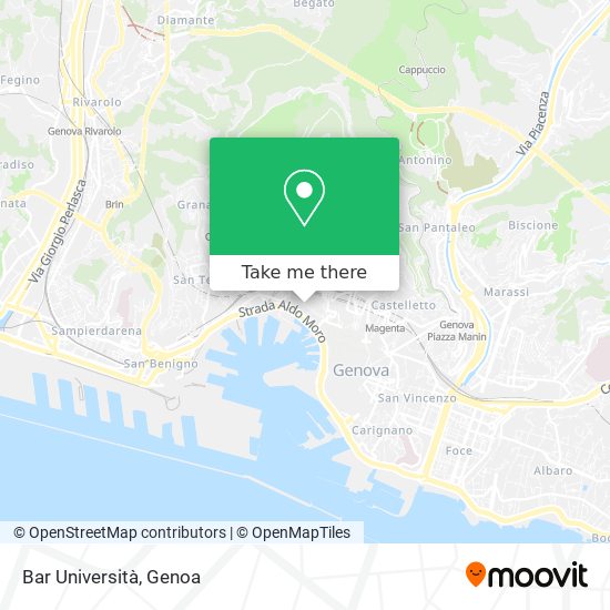 Bar Università map