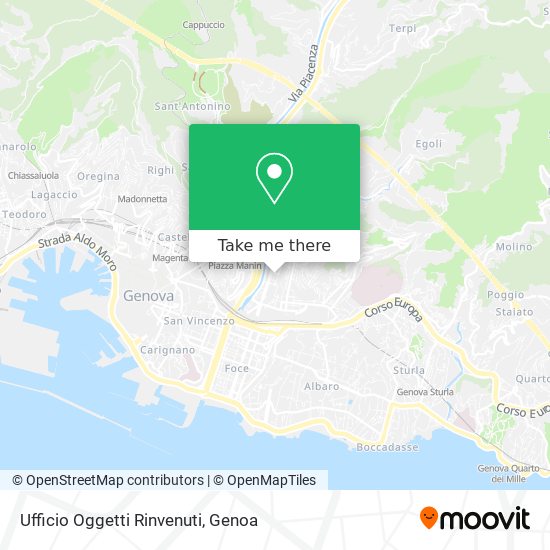 Ufficio Oggetti Rinvenuti map