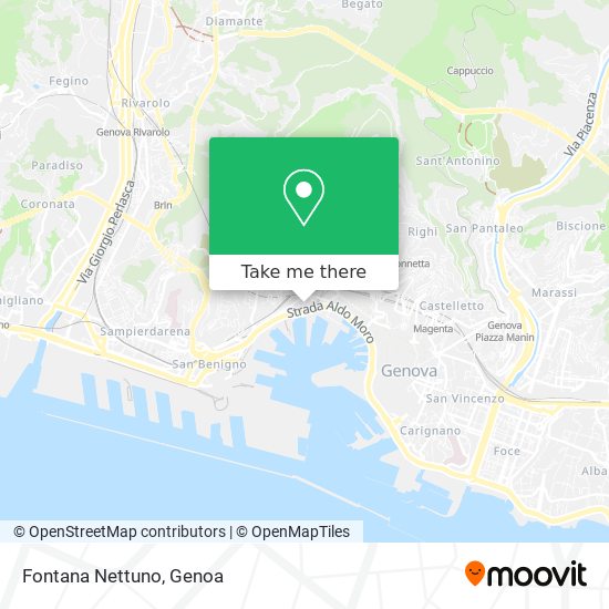 Fontana Nettuno map