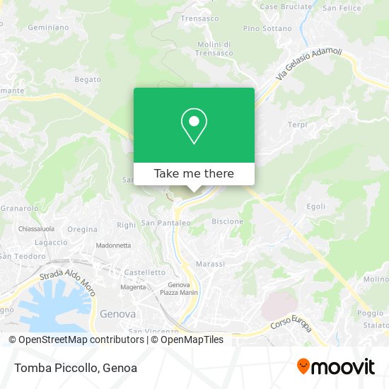 Tomba Piccollo map