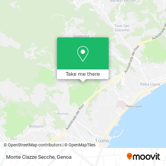 Monte Ciazze Secche map