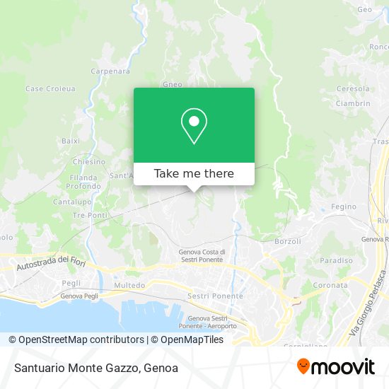 Santuario Monte Gazzo map