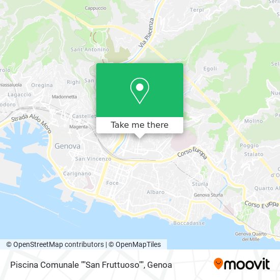 Piscina Comunale ""San Fruttuoso"" map