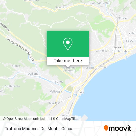 Trattoria Madonna Del Monte map