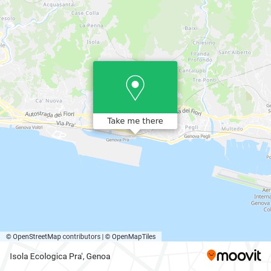Isola Ecologica Pra' map