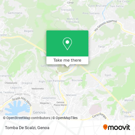 Tomba De Scalzi map