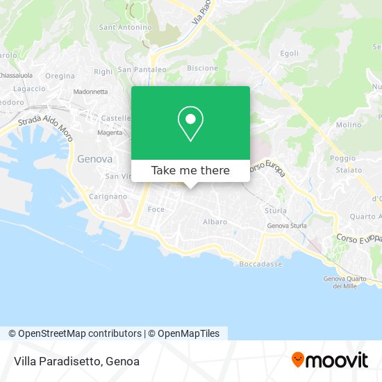 Villa Paradisetto map