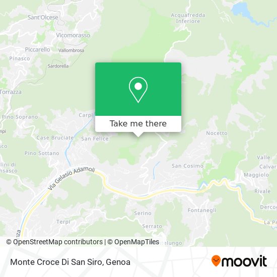 Monte Croce Di San Siro map