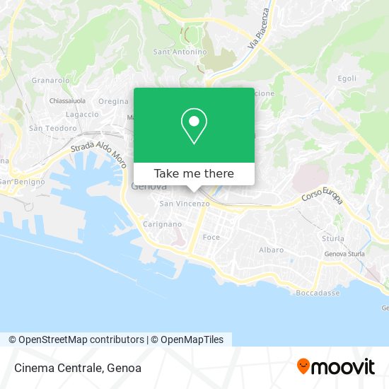 Cinema Centrale map