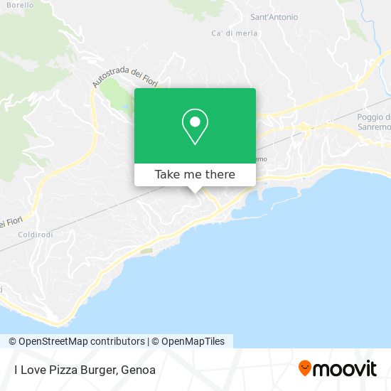 I Love Pizza Burger map