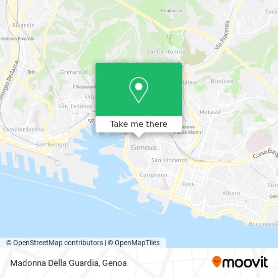 Madonna Della Guardia map