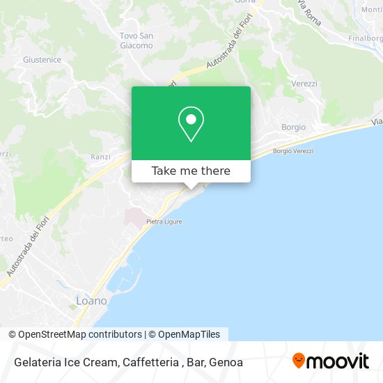 Gelateria Ice Cream, Caffetteria , Bar map