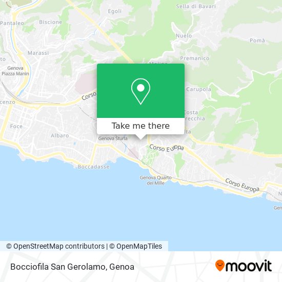 Bocciofila San Gerolamo map