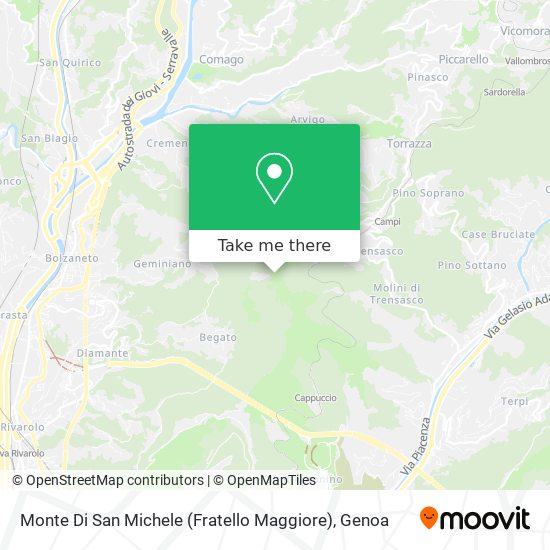 Monte Di San Michele (Fratello Maggiore) map