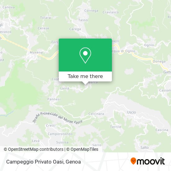 Campeggio Privato Oasi map