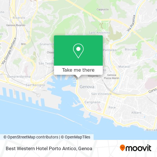 Best Western Hotel Porto Antico map