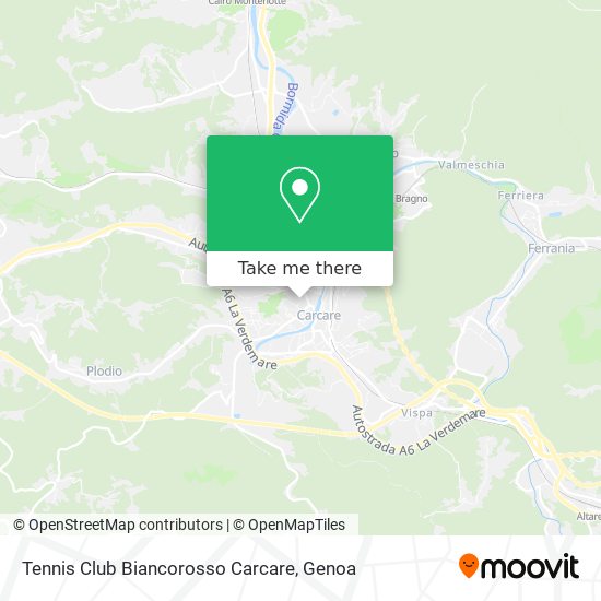 Tennis Club Biancorosso Carcare map