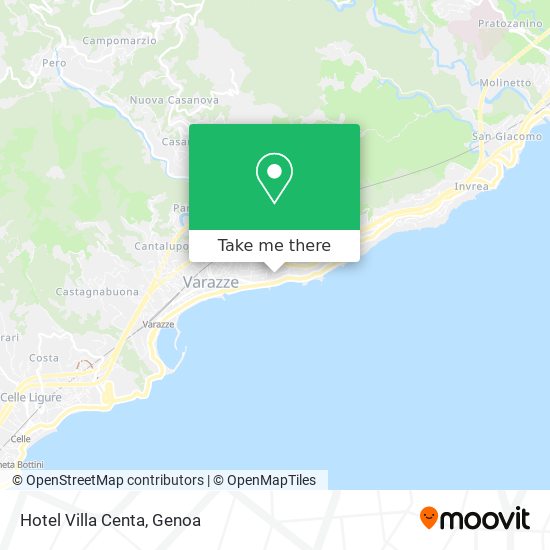 Hotel Villa Centa map