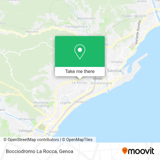 Bocciodromo La Rocca map